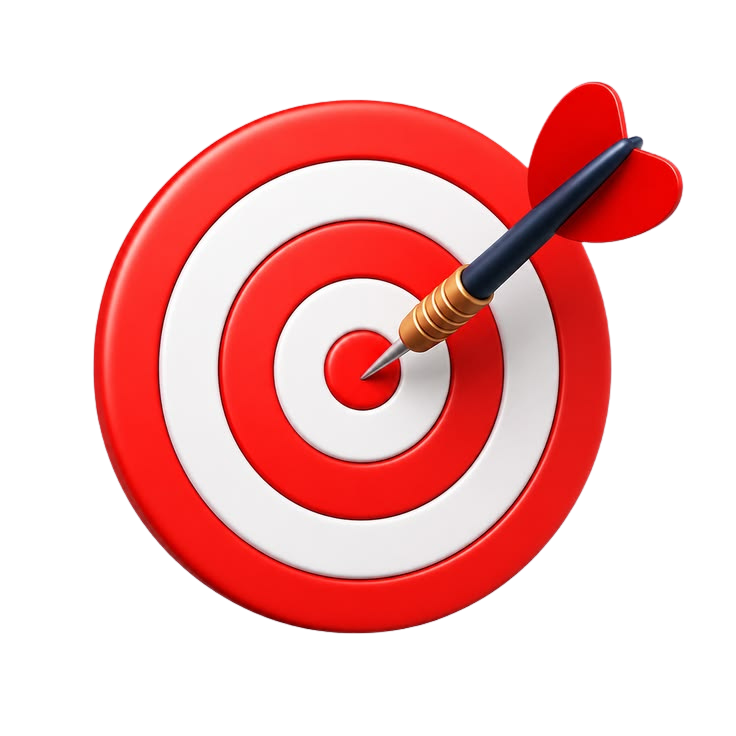 Target hitting the bullseye